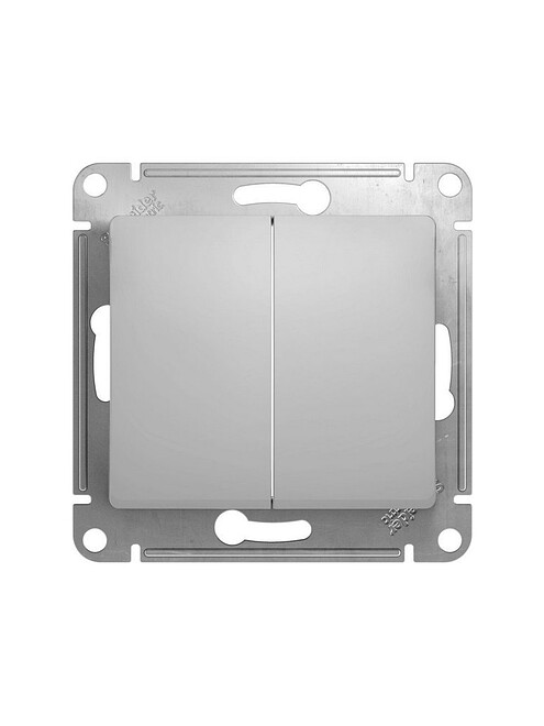 Выключатель SE GLOSSA GSL000351 2кл. алюмин. 495x660 Выключатель SE GLOSSA GSL000351 2кл. алюмин. 495x660 в Материке