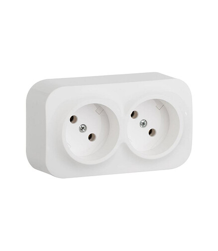 Розетка Legrand QUTEO 782231 2мест. белый 438x503 в Материке