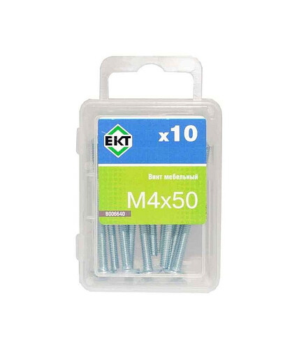 Винт мебельный 4х50 шлиц KOMBI, цинк (уп=10шт) B006640_BOX 438x503 в Материке