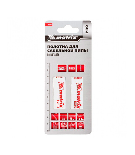 Полотно д/саб.пилы MATRIX S522EF по металлу 2шт. 438x503 в Материке