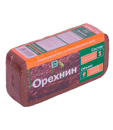 Субстрат Кокосовый универсальный ОРЕХНИН-1 (0,65кг) 438x503 в Материке