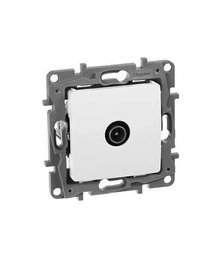 Розетка ТВ Legrand ETIKA 672251 белый 438x503 в Материке - Вариант 2