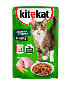 Корм для кошек KITEKAT Кролик в желе (85г)