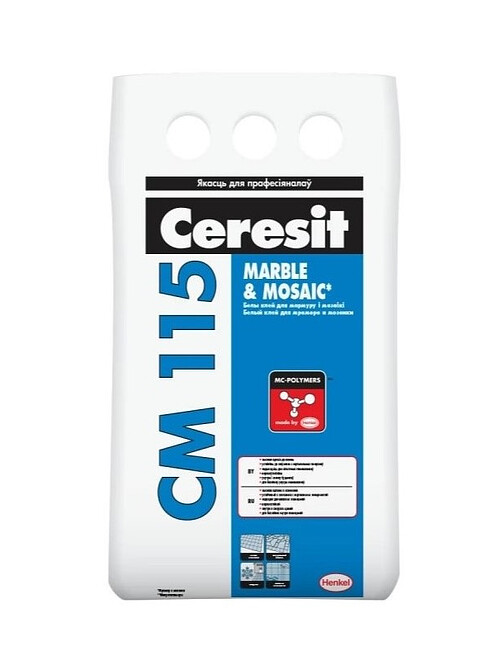 Клей CERESIT CM 115 для мозаики белый, 5кг 495x660 Клей CERESIT CM 115 для мозаики белый, 5кг 495x660 в Материке