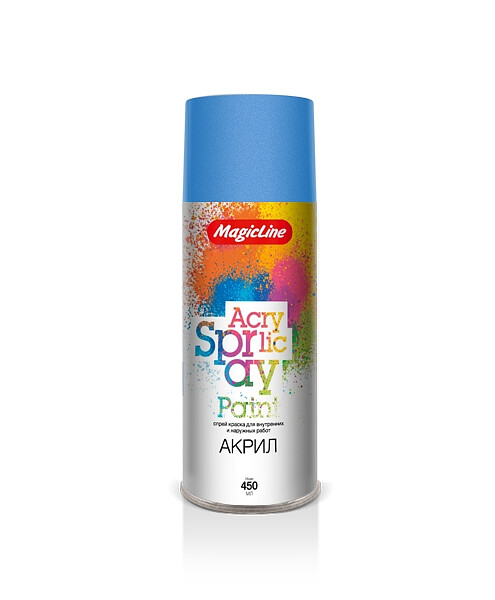 Краска аэроз. MagicLine акрил. RAL5015 светло-голубая, 265г 495x660 Краска аэроз. MagicLine акрил. RAL5015 светло-голубая, 265г 495x660 в Материке