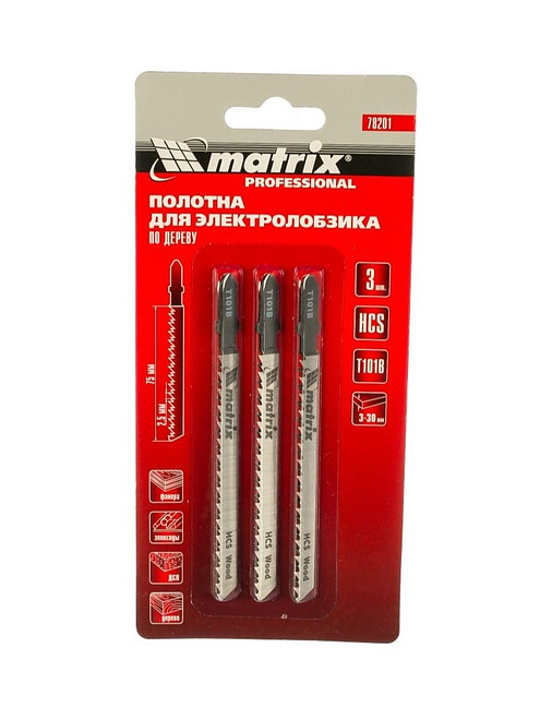 Пилка д/лобзика по дереву MATRIX T101B 3шт/уп. 495x660 Пилка д/лобзика по дереву MATRIX T101B 3шт/уп. 495x660 в Материке