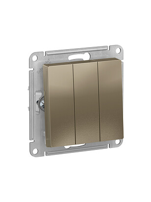 Выключатель SE ATLAS Design ATN000531 3кл. шампань 238x286 в Материке - Вариант 2