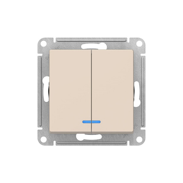 Выключатель SE ATLAS Design ATN000253 2кл. подсв. беж.