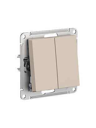 Выключатель SE ATLAS Design ATN001251 2кл. песочный 238x286 в Материке - Вариант 2
