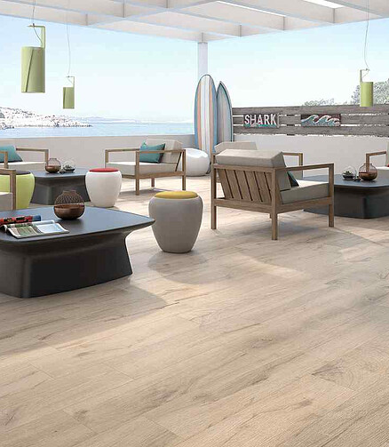 Керамогранит Geotiles BRICOLA 20х120 см 1,68 м2 цвет haya 438x503 в Материке