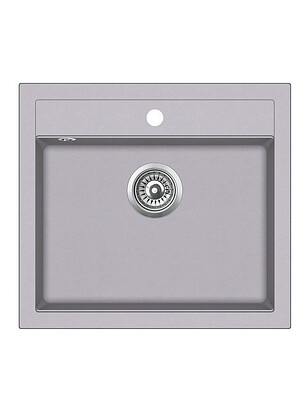 Мойка QUADRO SQQ100-202W 565x510мм гранит-алюметаллик с выпуском 238x286 в Материке