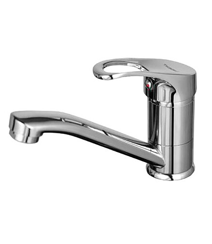 Смеситель W45215-1 (для умывальника) на гайке, ЦИНК 438x503 в Материке