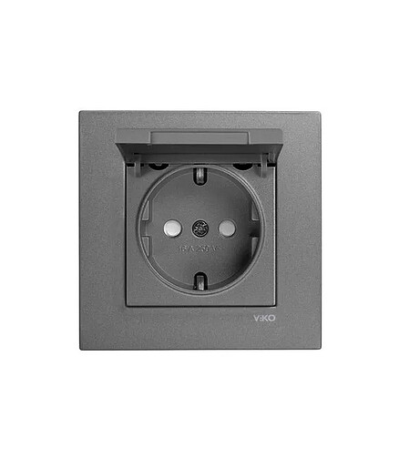Розетка Viko NOVELLA 92105412 1мест. с крышкой дымчатый 438x503 в Материке - Вариант 2