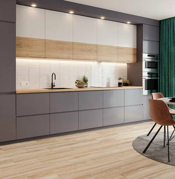 Керамогранит Cersanit WOOD CONCEPT 21,8х89,8 см 1,17 м2 цвет песочный 586x674 в Материке