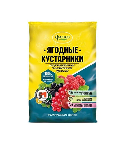 Удобрение Ягодные Кустарники минеральное тукосмесь 5М (1кг), ФАСКО 438x503 в Материке