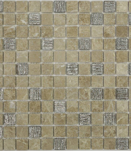 Мозаика стеклянная MosaicStory SILK WAY 29,8х29,8см цвет коричневый 438x503 в Материке