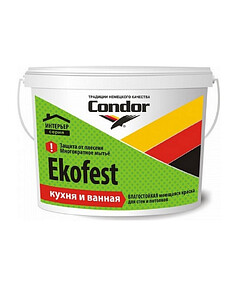 Краска КОНДОР Ekofest глубокоматовая 15кг