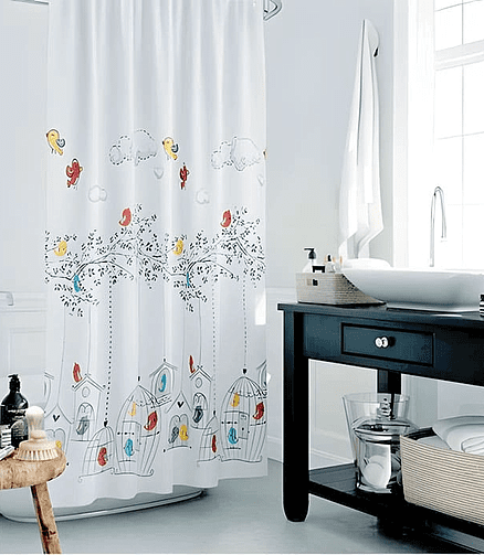 Штора для ванной комнаты JACKLINE BIRDS 180х200см без колец, 100% полиэстер 438x503 в Материке - Вариант 2