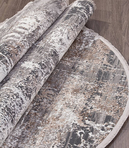 Ковер MODA 1403A K.Gri Cokme/K.Gri Cokme 100*200, овал 438x503 в Материке - Вариант 2