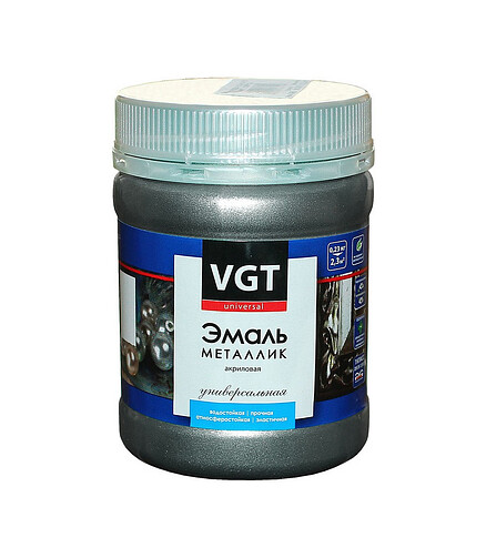 Эмаль VGT металлик серебро, 0,23кг 438x503 в Материке