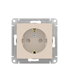 Розетка SE ATLAS Design ATN000245 1мест. с/з шторки беж.