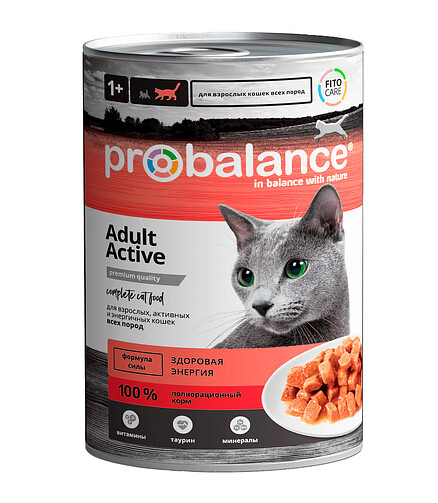 Корм для кошек ProBalance Adult Active (0,415кг) 438x503 в Материке