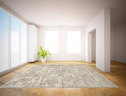 Ковер MIKONOS F584AH Cream/D.Blue 240*340 438x503 в Материке - Вариант 3