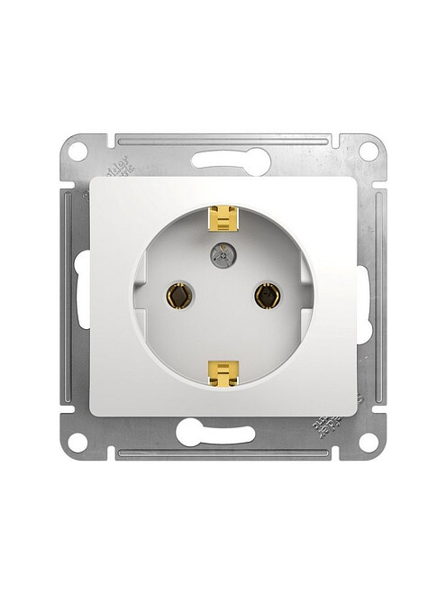 Розетка SE GLOSSA GSL000143 1мест. с/з белый 495x660 Розетка SE GLOSSA GSL000143 1мест. с/з белый 495x660 в Материке