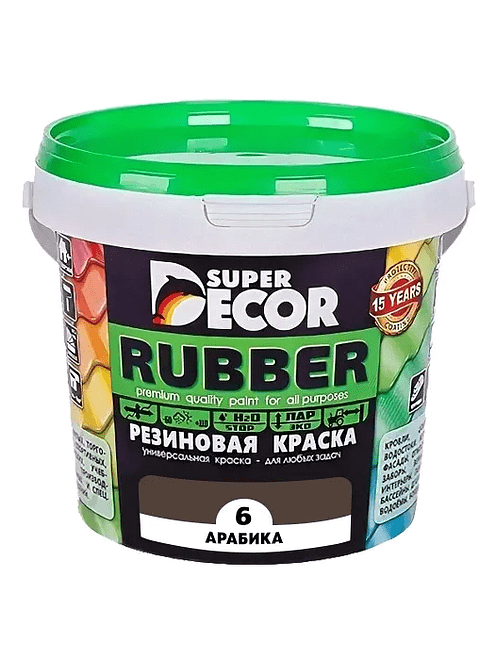Краска резиновая SUPER DECOR №06 Арабика, 1кг 495x660 Краска резиновая SUPER DECOR №06 Арабика, 1кг 495x660 в Материке