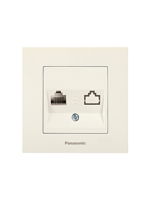 Розетка комп. Panasonic KARRE Plus крем 238x286 в Материке - Вариант 2