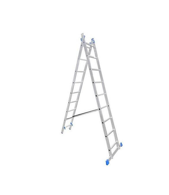 Лестница универсальная LadderBel алюмин. 2- секционная 9-ступ. 2-х секц. LS209 586x674 Лестница универсальная LadderBel алюмин. 2- секционная 9-ступ. 2-х секц. LS209 586x674 в Материке