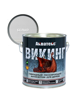 Антисептик АКВАТЕКС Викинг белый, 2,5л 238x286 в Материке