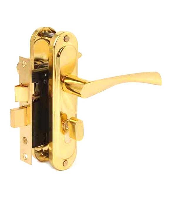 Замок врезной с ручками AVERS 0823/60-C-G, золото 586x674 в Материке
