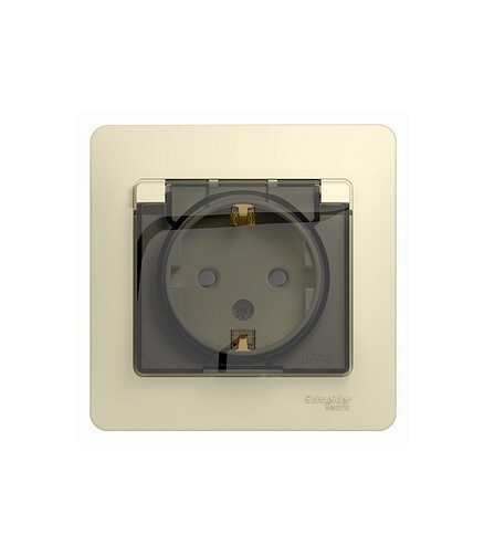 Розетка SE GLOSSA GSL000248 1мест. IP44 беж. 438x503 в Материке
