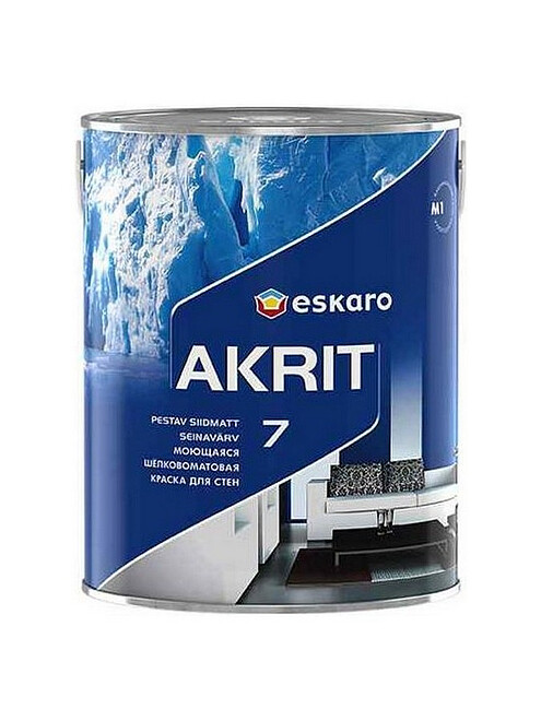 Краска Eskaro Akrit-7 шелк/матовая 0,95л 495x660 в Материке