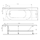 Ванна акриловая прямоугольная X-JOY NEW 170х75см без каркаса, W94A-170-075W-A