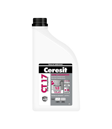 Грунтовка CERESIT CT 17 Super Concentrate (1:3), 1л 438x503 в Материке