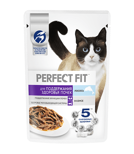 Корм для кошек PERFECT FIT для здоровья почек (75г) 438x503 в Материке