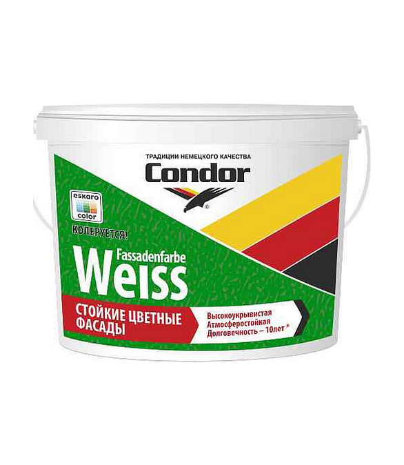 Краска Condor Fassadenfarbe, 3,75кг 586x674 Краска Condor Fassadenfarbe, 3,75кг 586x674 в Материке
