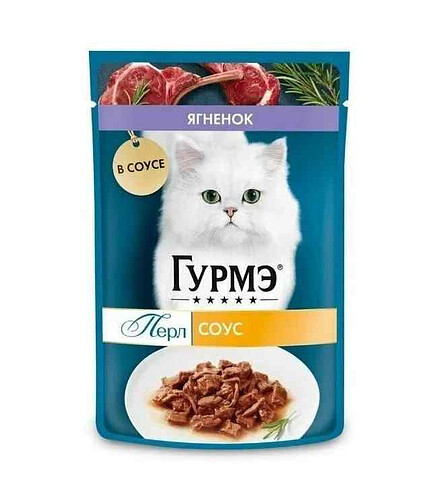 Корм для кошек Gourmet Perle ягненок, соус (75г) 438x503 в Материке