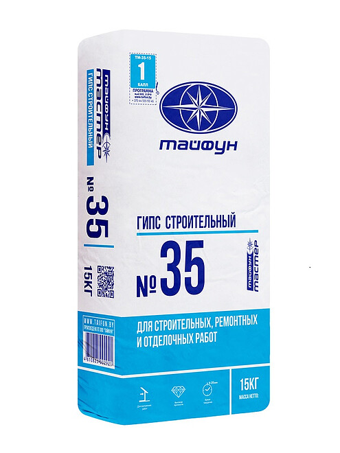 Гипс Тайфун Мастер № 35, 15кг 495x660 Гипс Тайфун Мастер № 35, 15кг 495x660 в Материке
