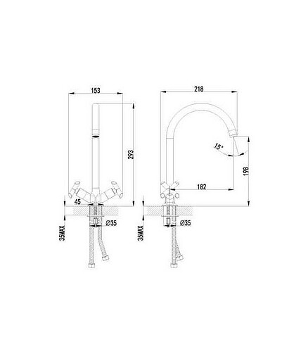 Смеситель PRACTICA LM7504C (для кухни) 438x503 в Материке - Вариант 2