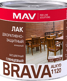 Лак BRAVA алкидный для наруж./внутр. работ, 1,7кг 238x286 в Материке