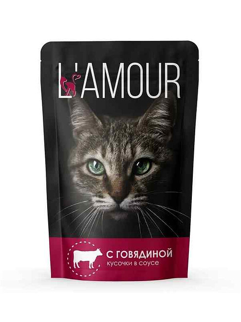 Корм для кошек L AMOUR говядина, соус (75г) 495x660 Корм для кошек L AMOUR говядина, соус (75г) 495x660 в Материке