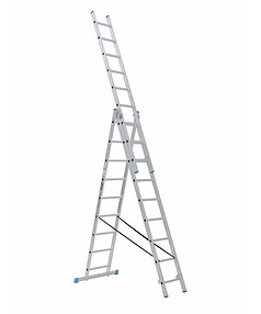 Лестница универсальная LadderBel алюмин. 3-секционная 9 ступ. LS309