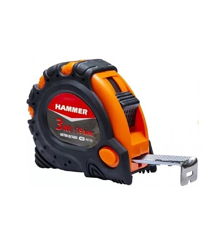 Рулетка HAMMER 00700-801903 3мх19мм магнит 438x503 в Материке