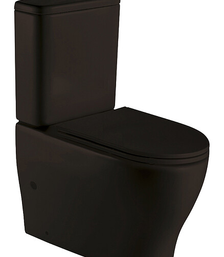 Унитаз-компакт ANGERBACH 001 ЧЕРН.МАТ безобод.антибак.покр. GEBERIT 3/6 SLIM Dur 438x503 в Материке