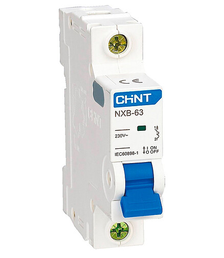 Выключатель автоматический CHINT NXB-63S 1P 16А C 438x503 в Материке