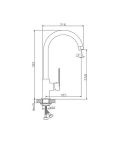 Смеситель HAIBA HB70590 (для кухни) хром, на гайке