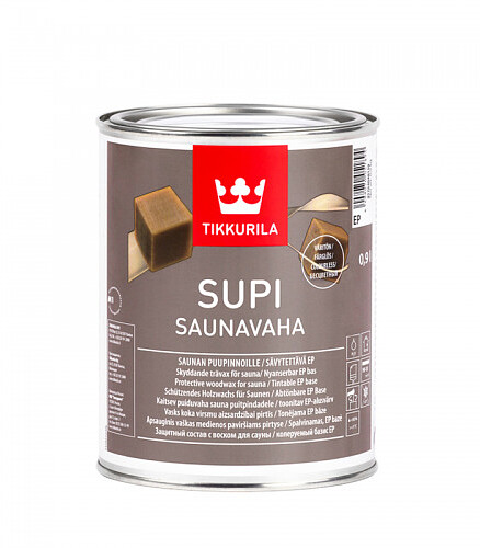Воск Tikkurila SUPI Саунаваха для дерева, 0,9л 438x503 в Материке